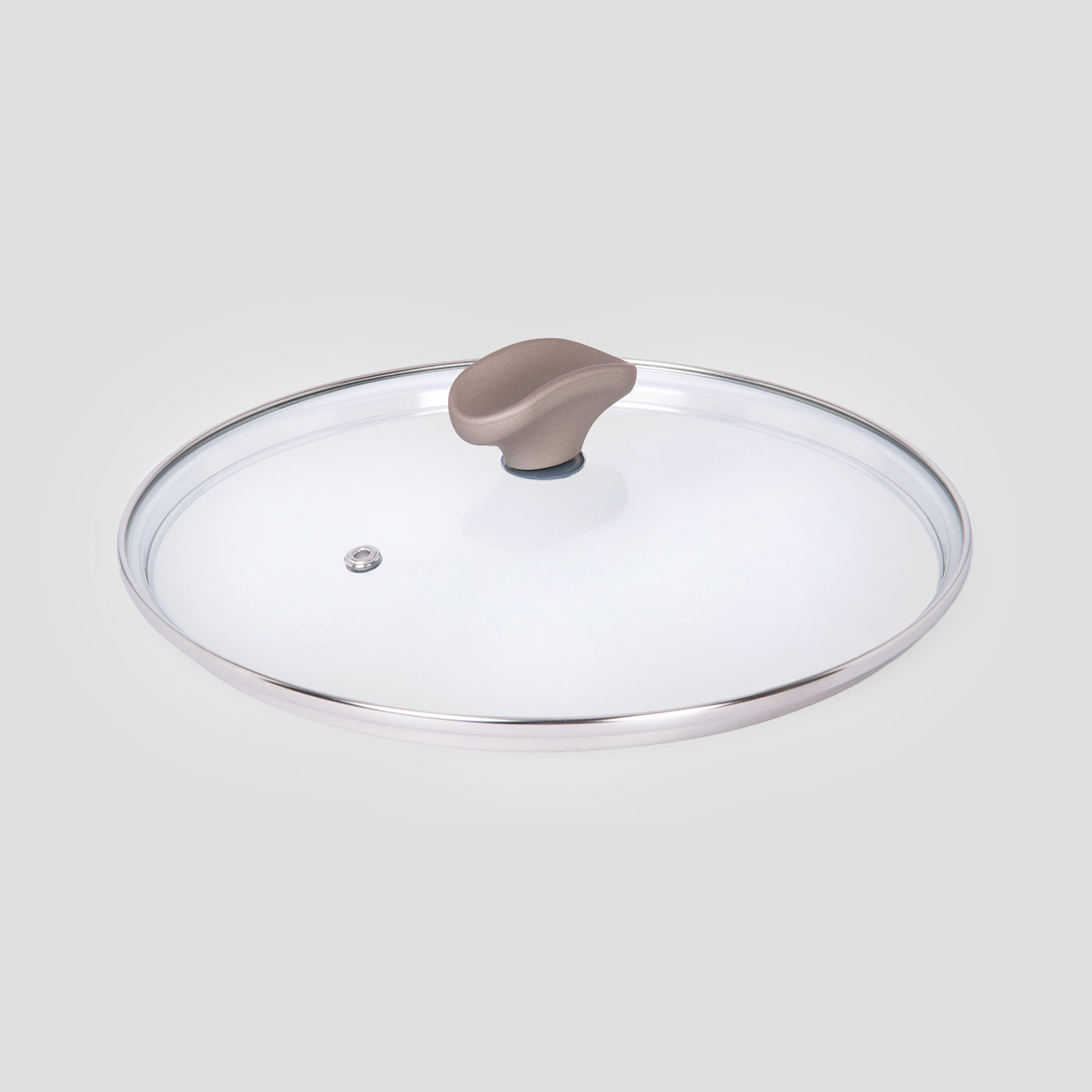 Natura stekleni pokrov z inox robom 20 cm